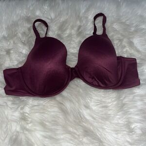 Victoria's Secret‎ Lined Perfect Bar Women's Size 38C Burgundy Underwire Plunge